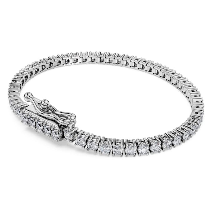 Eternity Tennis Bracelet Lab-Grown Diamonds 3 Ct Tw, Round Shape, 14K White Gold Eternity Tennis Bracelet Lab-Grown Diamonds 3 Ct Tw, Round Shape, 14K White Gold