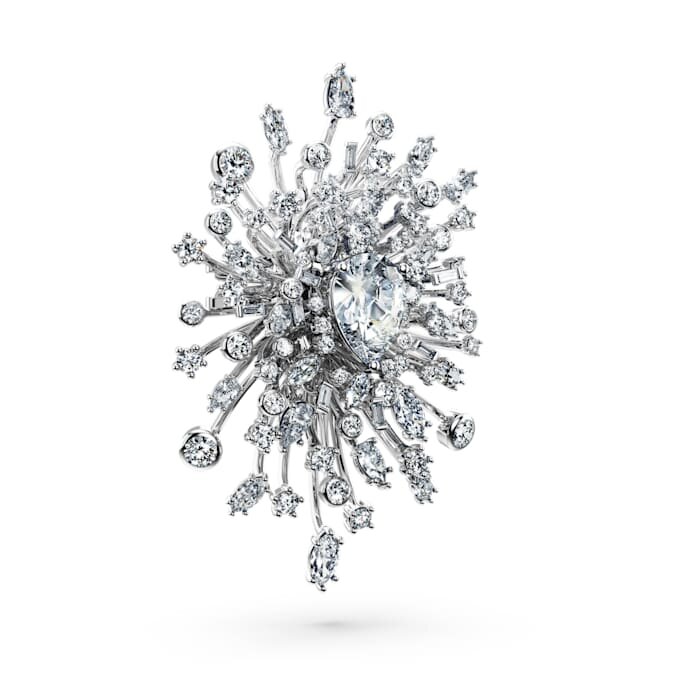 Galaxy Brooch Lab-Grown Diamonds 15.71 Ct Tw, Mixed Shapes, 18K White Gold Galaxy Brooch Lab-Grown Diamonds 15.71 Ct Tw, Mixed Shapes, 18K White Gold
