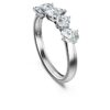 Galaxy Ring Lab-Grown Diamonds 1 Ct Tw, Mixed Shapes, 14K White Gold