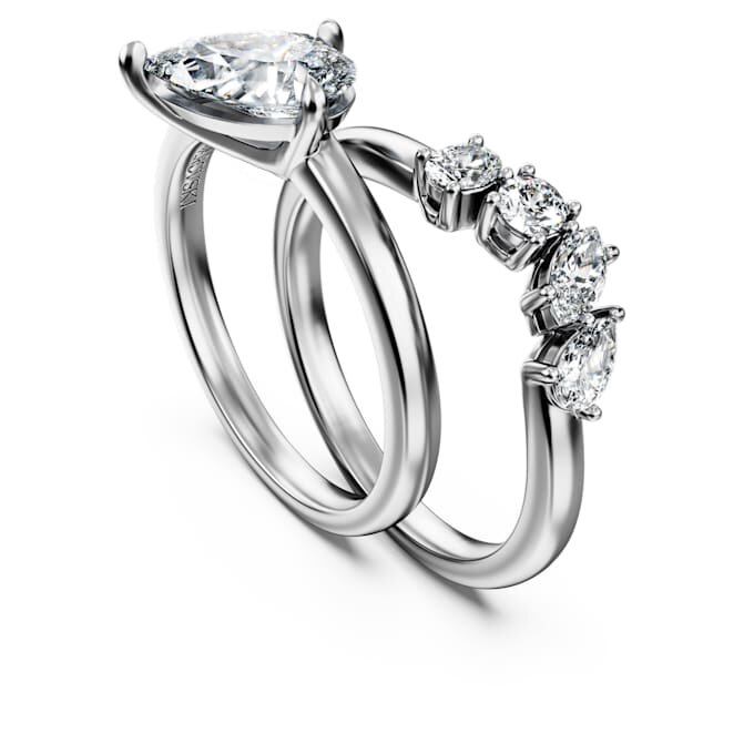 Galaxy Ring Set (2), Lab-Grown Diamonds 1.4 Ct Tw, Pear Shape, 14K White Gold Galaxy Ring Set (2), Lab-Grown Diamonds 1.4 Ct Tw, Pear Shape, 14K White Gold