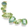 Gema Bracelet Mixed Cuts, Green, Gold-Tone Plated