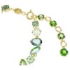 Gema Bracelet Mixed Cuts, Green, Gold-Tone Plated