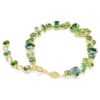 Gema Bracelet Mixed Cuts, Green, Gold-Tone Plated