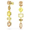Gema Drop Earrings Asymmetrical Design, Mixed Cuts, Long, Yellow, Gold-Tone Plated Gema Drop Earrings Asymmetrical Design, Mixed Cuts, Long, Yellow, Gold-Tone Plated