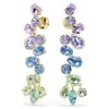 Gema Drop Earrings Mixed Cuts, Chandelier, Long, Multicolored, Gold-Tone Plated Gema Drop Earrings Mixed Cuts, Chandelier, Long, Multicolored, Gold-Tone Plated