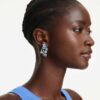 Gema Earring Jackets Mixed Cuts, Multicolored, Gold-Tone Plated