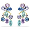 Gema Earring Jackets Mixed Cuts, Multicolored, Gold-Tone Plated