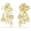 Gema Earring Jackets Mixed Cuts, Multicolored, Gold-Tone Plated