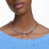 Gema Necklace Mixed Cuts, Multicolored, Rhodium Plated