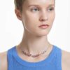 Gema Necklace Mixed Cuts, Multicolored, Rhodium Plated