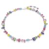 Gema Necklace Mixed Cuts, Multicolored, Rhodium Plated