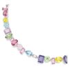Gema Necklace Mixed Cuts, Multicolored, Rhodium Plated