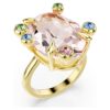 Gema Ring Set (3), Mixed Cuts, Multicolored, Gold-Tone Plated