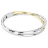 Hyperbola Bangle Round Cut, White, Mixed Metal Finish