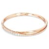 Hyperbola Bangle White, Rose Gold-Tone Plated