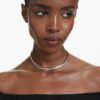 Hyperbola Choker Round Cut, White, Mixed Metal Finish Hyperbola Choker Round Cut, White, Mixed Metal Finish
