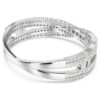 Hyperbola Cuff Mixed Cuts, Infinity, White, Rhodium Plated