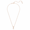 Hyperbola Pendant Mixed Cuts, Twist, White, Rose Gold-Tone Plated