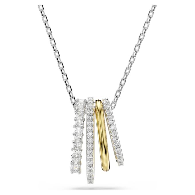 Hyperbola Pendant Mixed Cuts, White, Mixed Metal Finish Hyperbola Pendant Mixed Cuts, White, Mixed Metal Finish