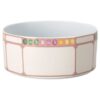 Idyllia Bowl Porcelain, Crystal Print Motif, Citron, Large, Multicolored