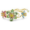 Idyllia Bracelet Mixed Cuts, Flower, Multicolored, Gold-Tone Plated