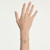 Idyllia Charm Round Cut, Heart, Pink, Gold-Tone Plated