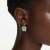 Idyllia Drop Earrings Set (3), Ladybug, Clover, Strawberry, Multicolored, Gold-Tone Plated