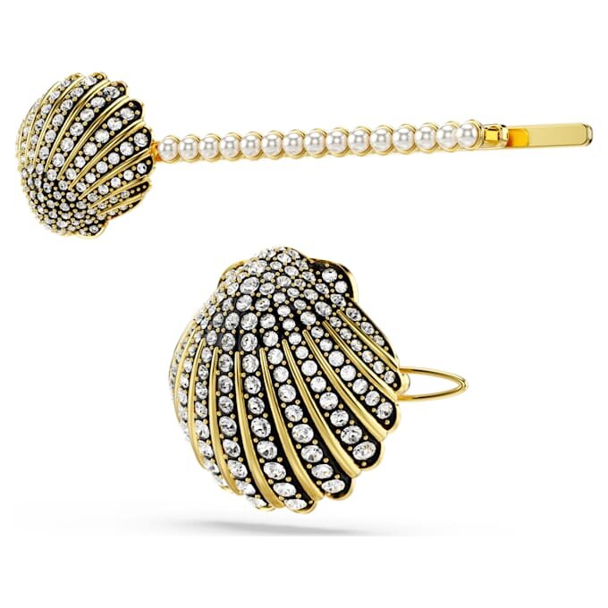 Idyllia Hair Pin Set (2), Shell, White, Mixed Metal Finish Idyllia Hair Pin Set (2), Shell, White, Mixed Metal Finish