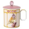 Idyllia Mug Porcelain, Crystal Print Motif, Finch, Yellow