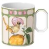 Idyllia Mug Porcelain, Crystal Print Motif, Flycatcher, Green