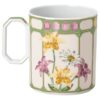 Idyllia Mug Porcelain, Crystal Print Motif, Flycatcher, Green