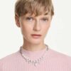 Idyllia Necklace Crystal Pearl, Mixed Cuts, White, Rhodium Plated Idyllia Necklace Crystal Pearl, Mixed Cuts, White, Rhodium Plated