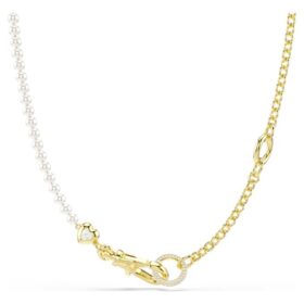 Idyllia Necklace Crystal Pearl, White, Gold-Tone Plated