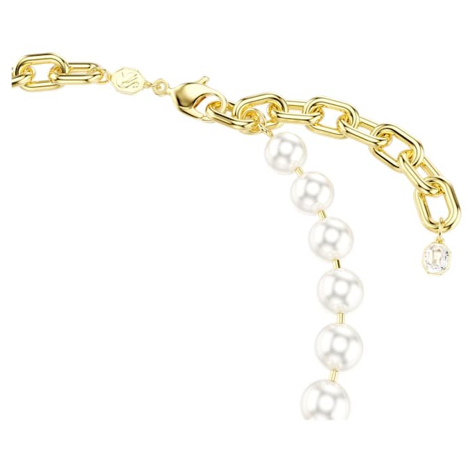 Idyllia Necklace Crystal Pearl, White, Gold-Tone Plated Idyllia Necklace Crystal Pearl, White, Gold-Tone Plated