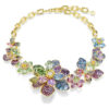 Idyllia Necklace Mixed Cuts, Pavé, Flower, Multicolored, Gold-Tone Plated Idyllia Necklace Mixed Cuts, Pavé, Flower, Multicolored, Gold-Tone Plated