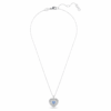 Idyllia Pendant Heart, Blue, Rhodium Plated Idyllia Pendant Heart, Blue, Rhodium Plated