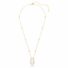 Idyllia Pendant Mixed Cuts, Heart, White, Gold-Tone Plated Idyllia Pendant Mixed Cuts, Heart, White, Gold-Tone Plated