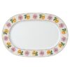 Idyllia Platter Porcelain, Crystal Print Motif, Lily Citron, Small, Multicolored