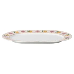 Idyllia Platter Porcelain, Crystal Print Motif, Lily Citron, Small, Multicolored