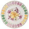 Idyllia Service Plate Porcelain, Crystal Print Motif, Bouquet, Multicolored
