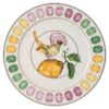 Idyllia Service Plate Porcelain, Crystal Print Motif, Flycatcher, Multicolored