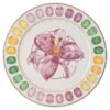 Idyllia Service Plate Porcelain, Crystal Print Motif, Lily, Multicolored