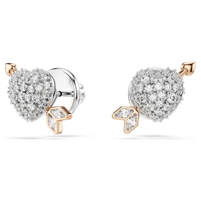 Idyllia Set Mixed Cuts, Heart with Arrow, White, Rose Gold-Tone Plated Idyllia Set Mixed Cuts, Heart with Arrow, White, Rose Gold-Tone Plated