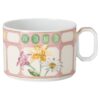 Idyllia Teacup with Saucer Porcelain, Crystal Print Motif, Bouquet, Multicolored