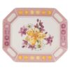 Idyllia Tray Porcelain, Crystal Print Motif, Flower, Large, Pink