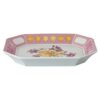 Idyllia Tray Porcelain, Crystal Print Motif, Flower, Large, Pink