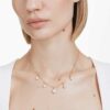 Imber Necklace Mixed Cuts, White, Gold-Tone Plated