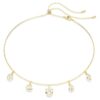 Imber Necklace Mixed Cuts, White, Gold-Tone Plated