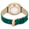 Imber Oval Watch Swiss Made, Leather Strap, Green, Rose Gold-Tone Finish