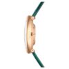 Imber Oval Watch Swiss Made, Leather Strap, Green, Rose Gold-Tone Finish